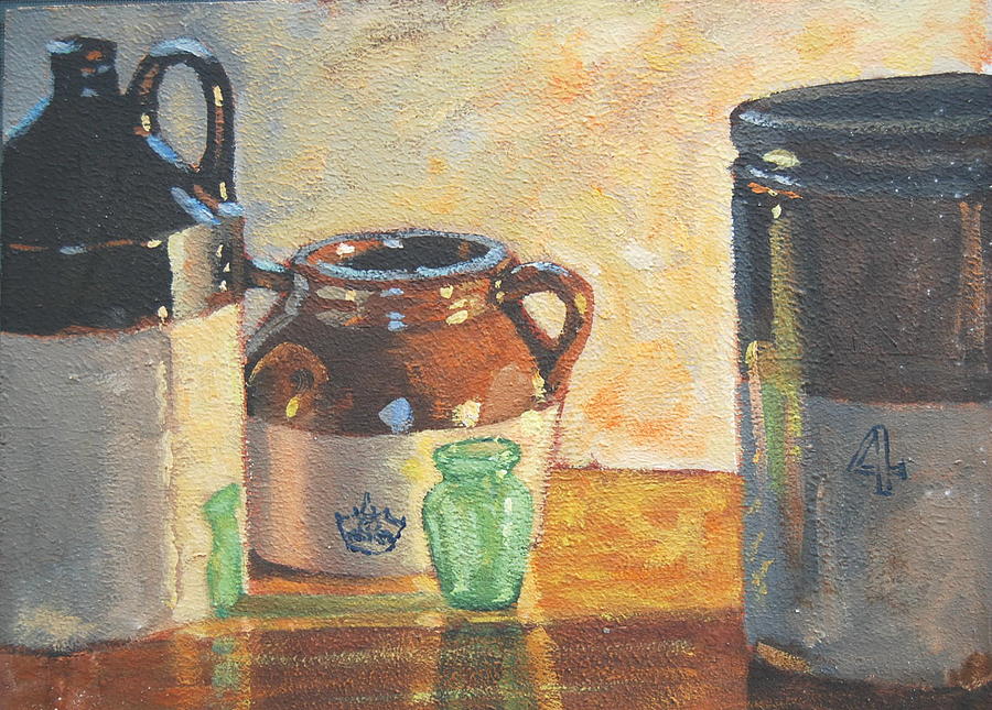 The Green Vase 2 Painting by Len Stomski