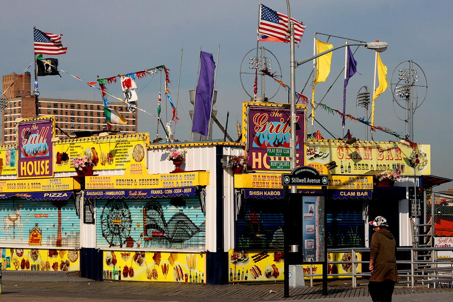 The Grill House Coney Island Photograph by Christopher J Kirby