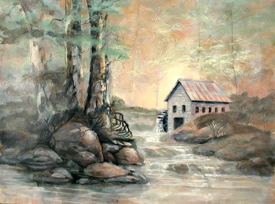 The Grist Mill Painting by Gary Partin