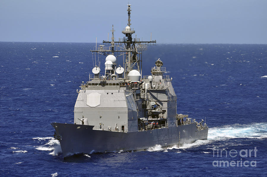 The Guided-missile Cruiser Uss Photograph by Stocktrek Images