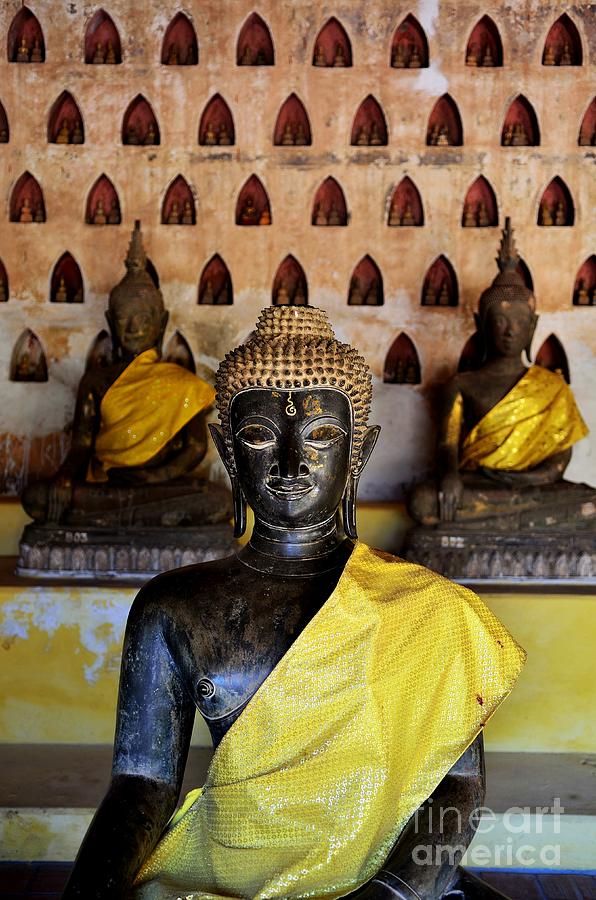 Buddha Photograph - The Hall of Buddhas I in colour by Dean Harte