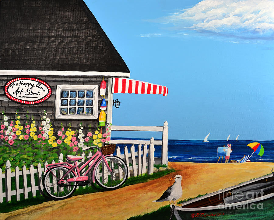 The Happy Clam Art Shack Painting by Pat Davidson