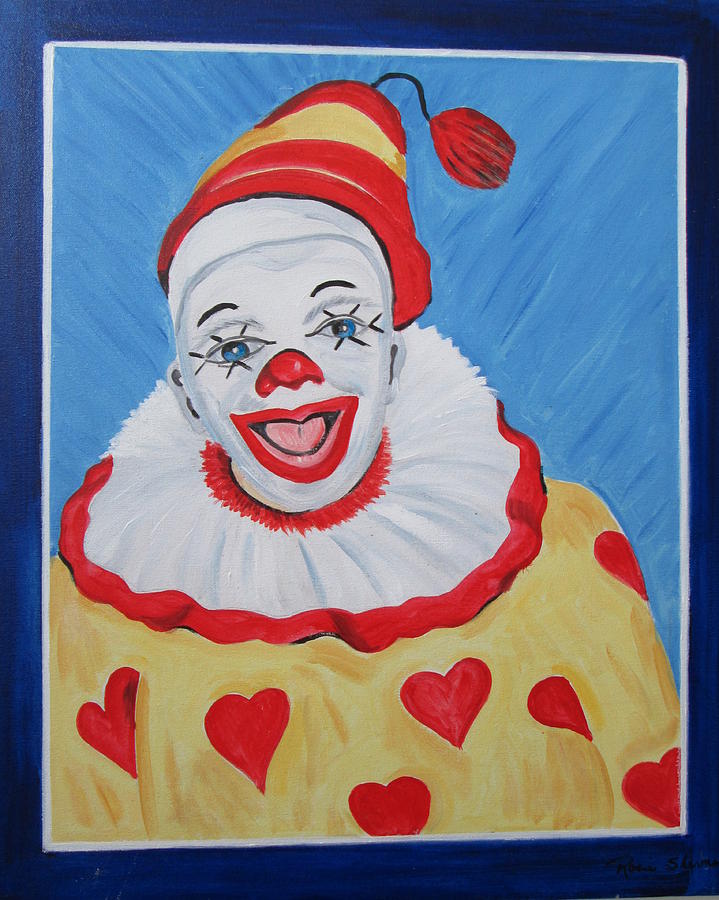 The Happy Clown Painting by Rosie Sherman