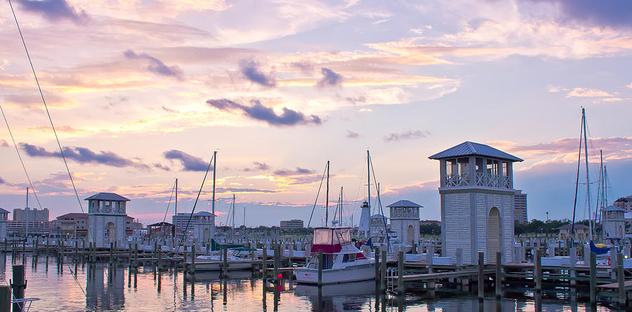 The Harbor Sunset Photograph by Brian Wright