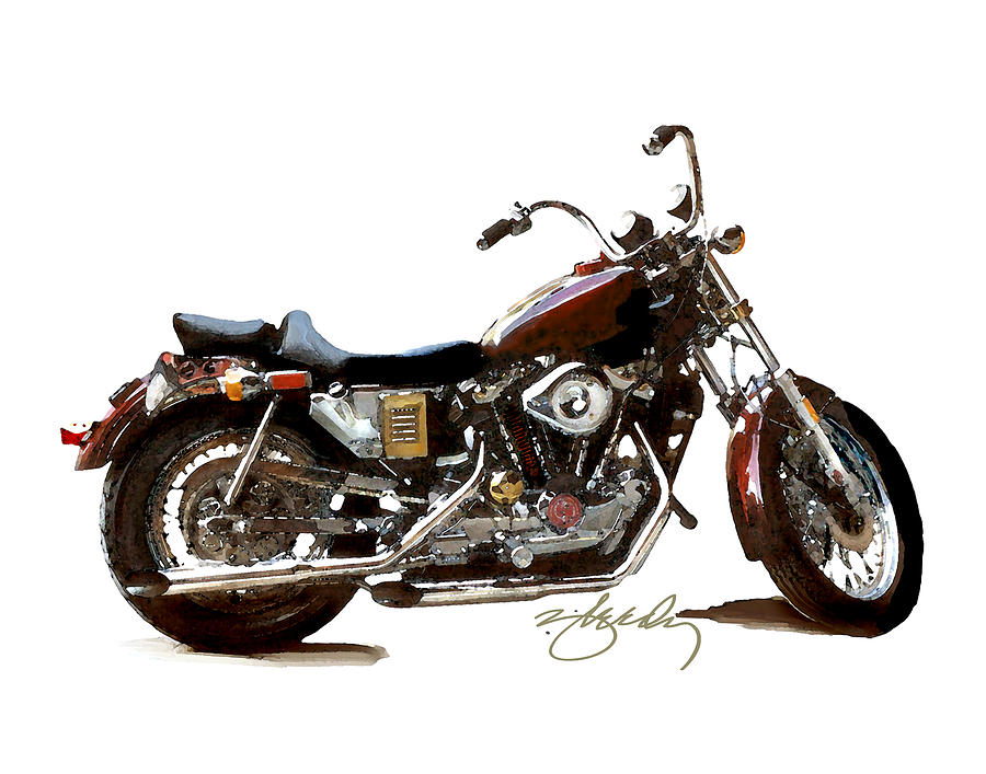 The Harley Digital Art by Brenda Leedy