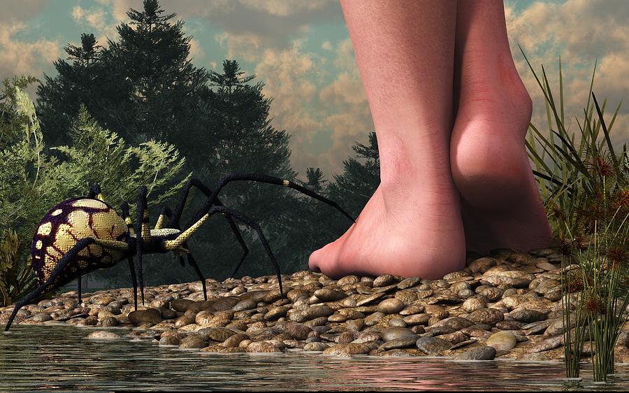 The Hazards of Barefoot Hiking Digital Art by Daniel Eskridge