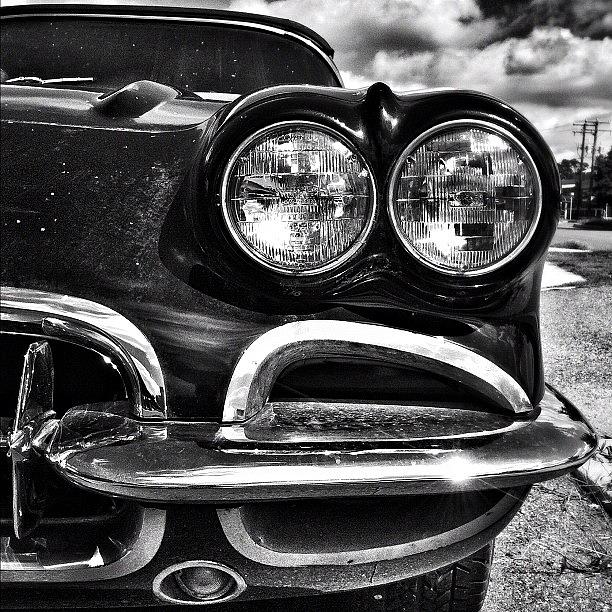 Vintage Photograph - The Headlight From Yesterdays Vette by Rob Beasley