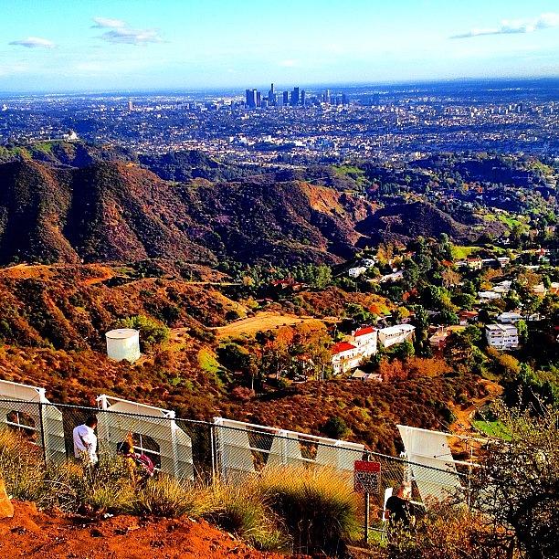 Mountain Photograph - The Hills, Hollywood Sign, Griffith by Ray Jay