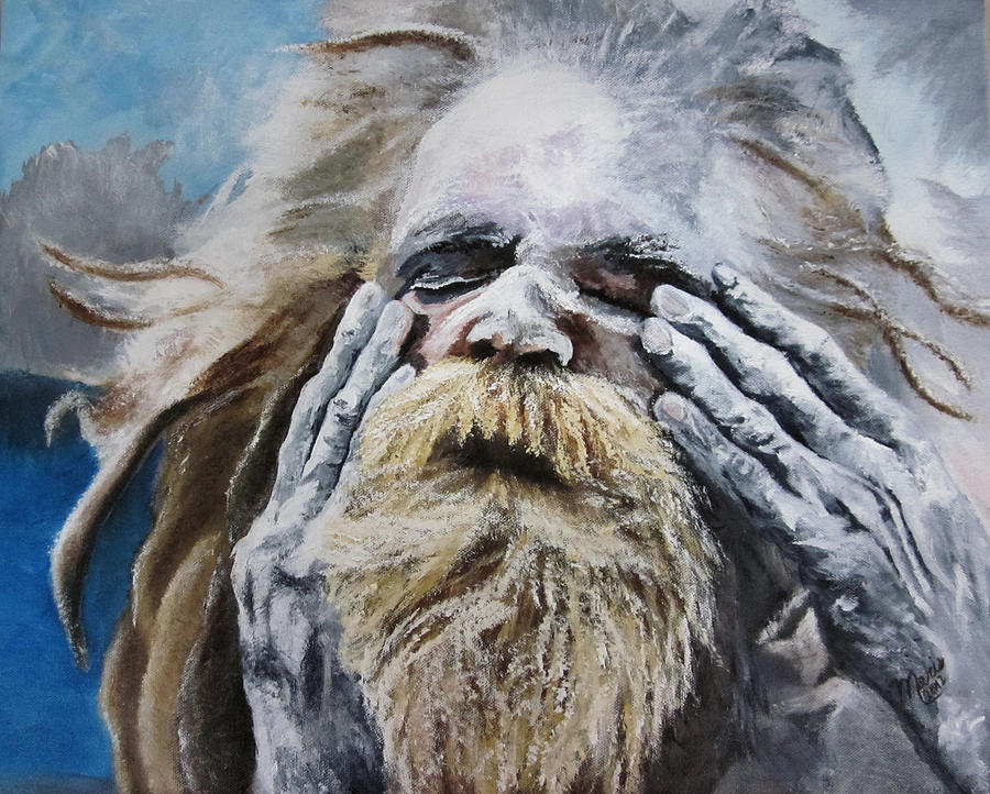 The Holy Man Painting by Maris Sherwood