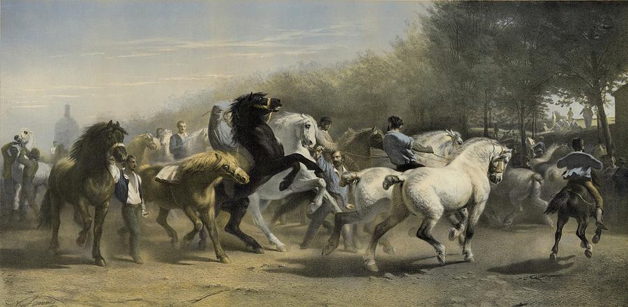 The Horse Fair 1855, By The French Photograph by Everett