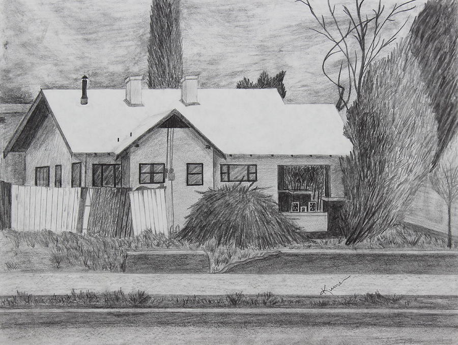 The House Across Drawing by Kume Bryant