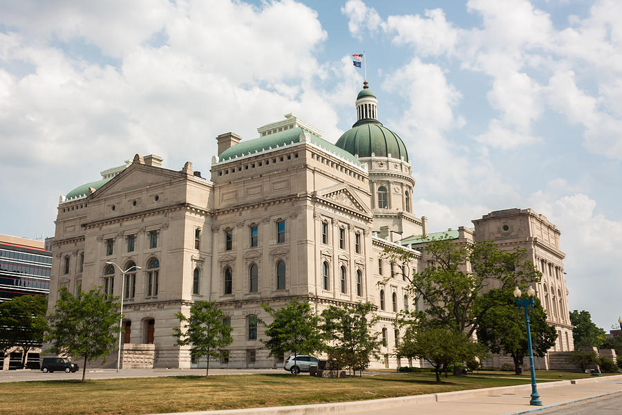 The Indiana Statehouse Photograph by Semmick Photo