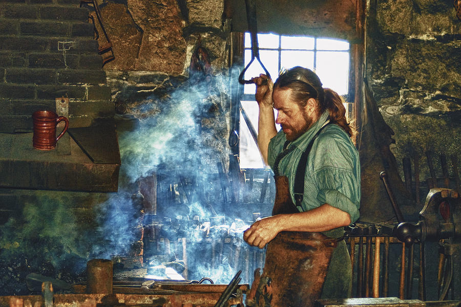 The Iron Man- Blacksmith Photograph by Joann Vitali