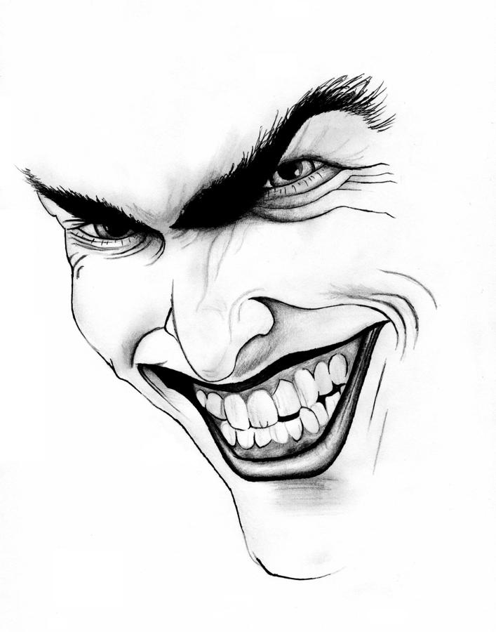 Joker's Face Coloring Page | Easy Drawing Guides
