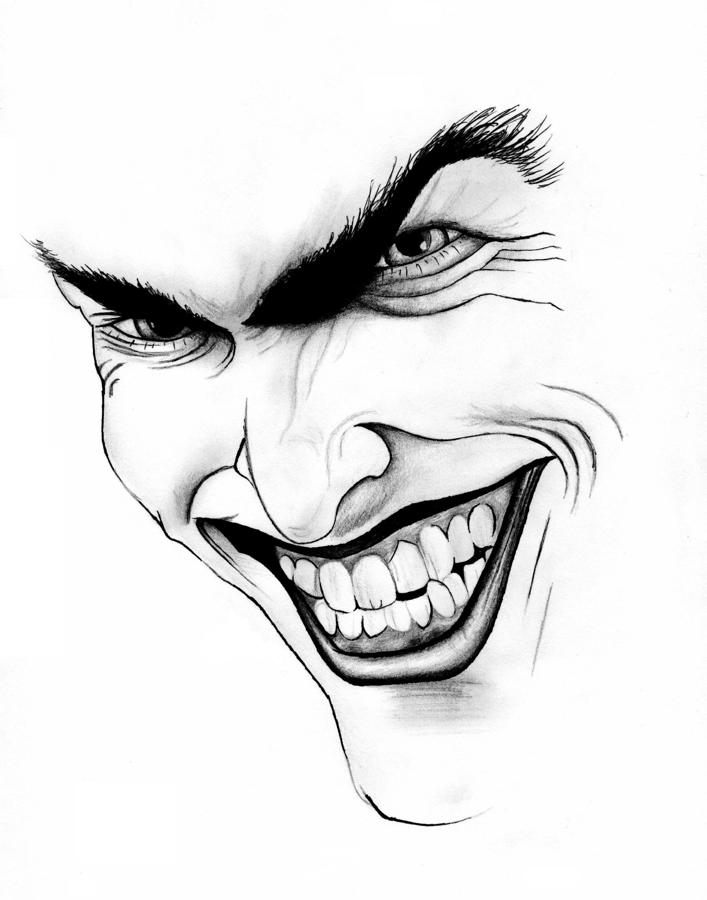 batman joker sketch