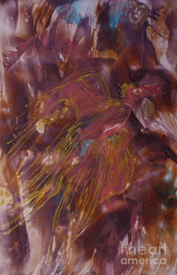 The Journey of Spirit Bird Painting by Heather Hennick