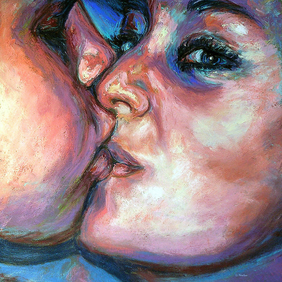 The Kiss Pastel by Li Newton