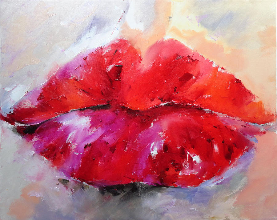 Impressionism Painting - The Kiss by Nelya Shenklyarska