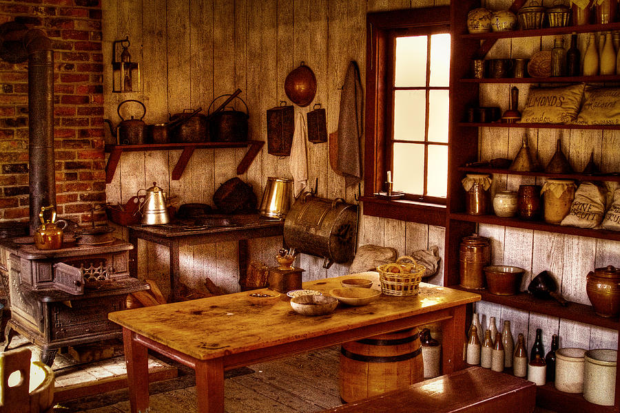 The Kitchen at Fort Nisqually Photograph by David Patterson