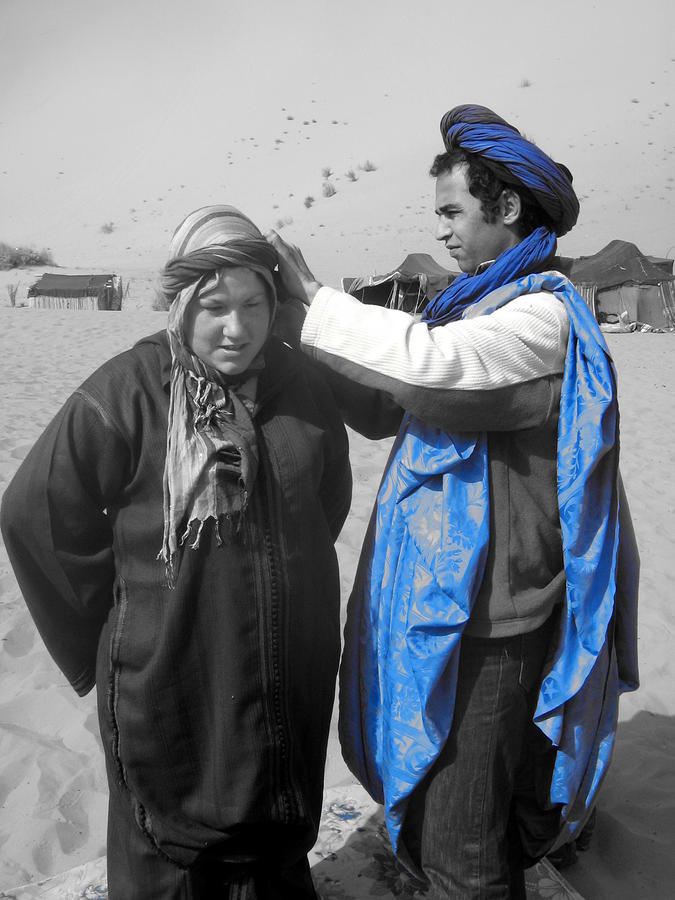 Desert Photograph - The Lady and the Berber by Alexandre Lafreniere