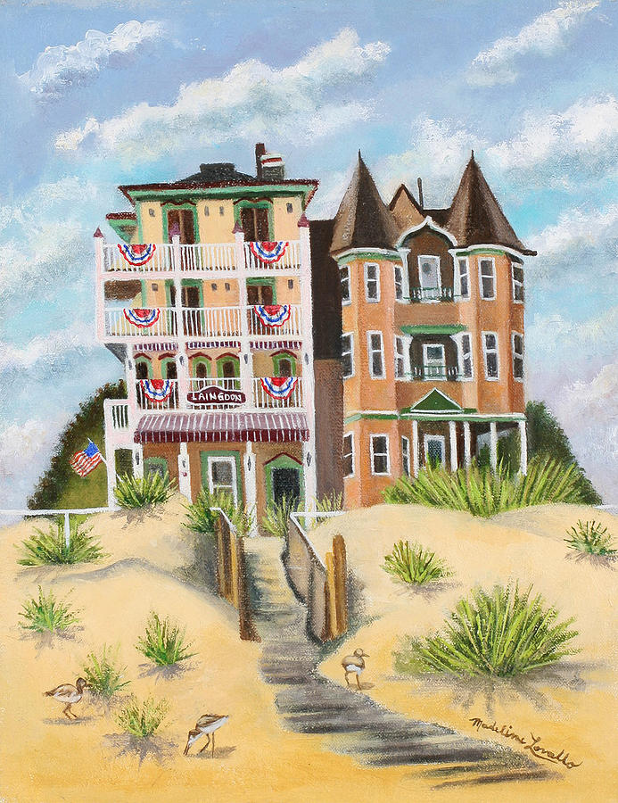 The Laington Inn In Ocean Grove. N.J. Painting by Madeline Lovallo