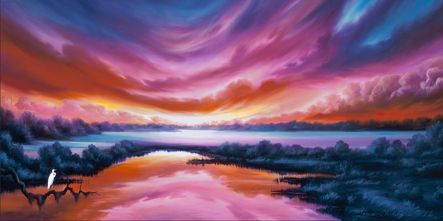 The Last Sunset Painting by James Hill
