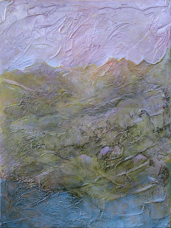 Mountain Painting - The Ledge Where The Blue Smoke Curls by Ruth Drayer