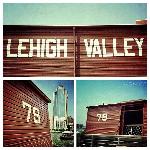 Typography Photograph - The Lehigh Valley Railroad Barge No. 79 by Natasha Marco