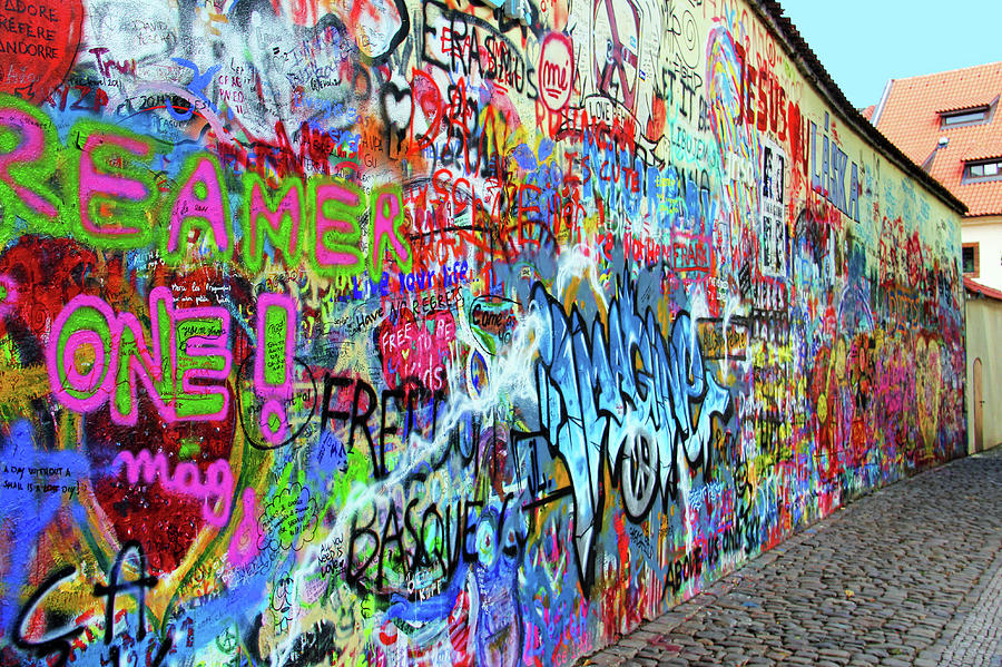 The Lennon Wall Photograph by Mariola Bitner