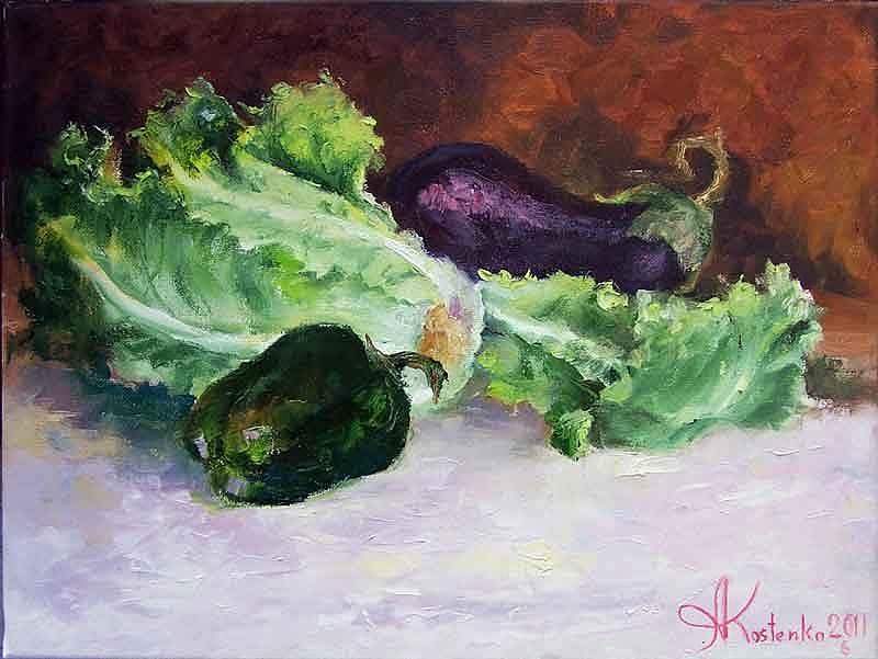 The Lettuce Painting by Alex Kostenko