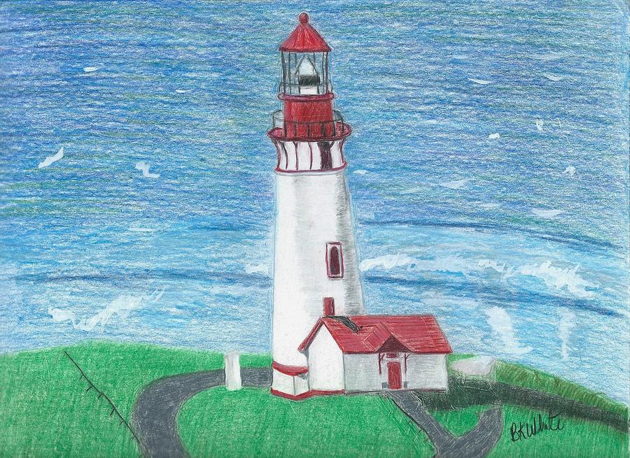 The Lighthouse Drawing by Brian White