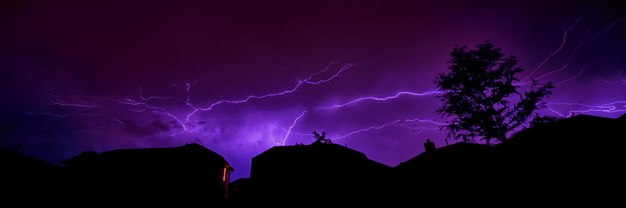 The Lightning Over Avery Neighborhood Photograph by Lisa Spencer