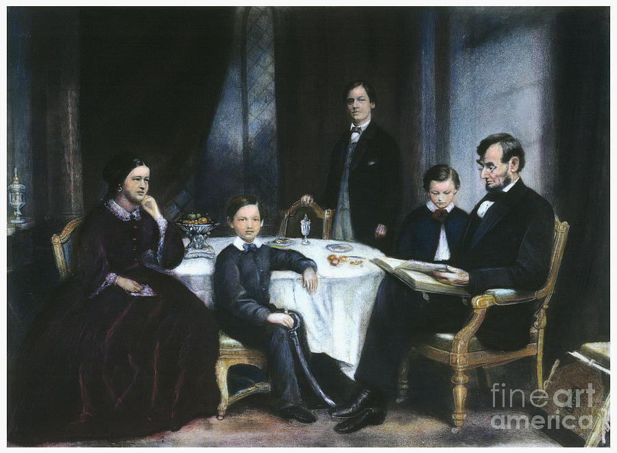 Book Painting - The Lincoln Family by Granger