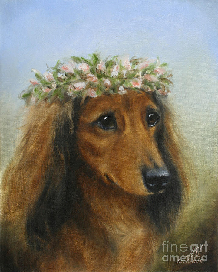 Flower Painting - The Little Flower Girl by Stella Violano