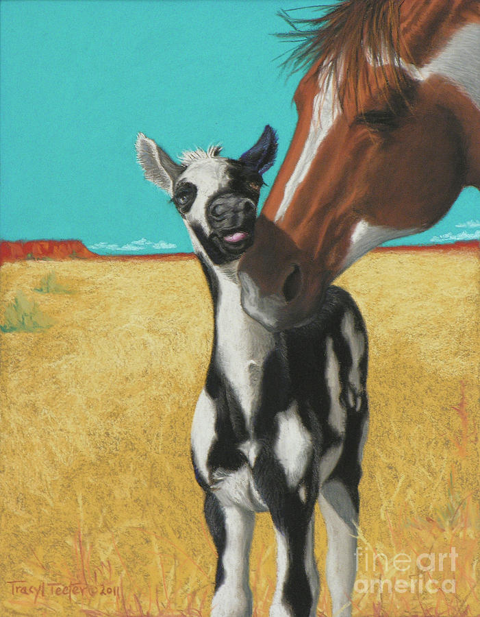 The Little Mustang Pastel by Tracy L Teeter 