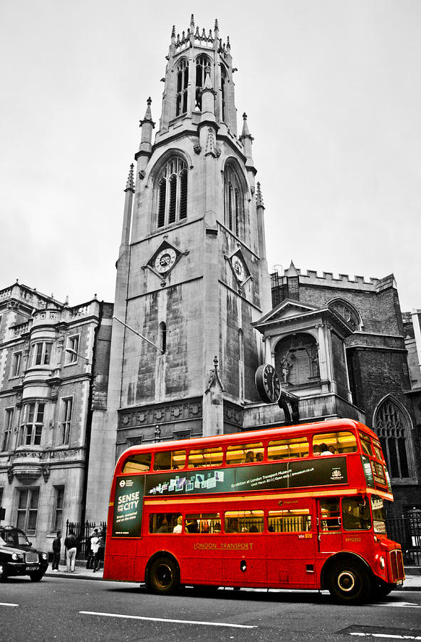 London Photograph - The London Bus by Dawn OConnor