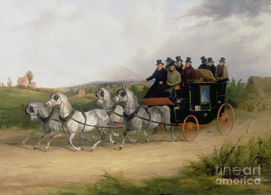 The London to Brighton Stage Coach Painting by William Joseph Shayer