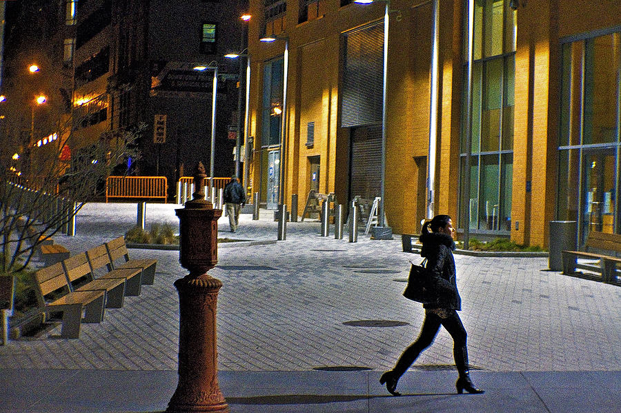 The lonely walker in NY Photograph by Alex AG - Fine Art America