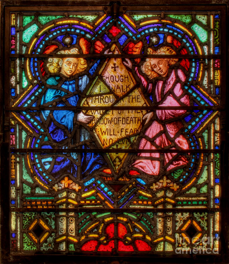 The Lord is my shepherd Psalm of David Stained Glass Photograph by Lee Dos Santos