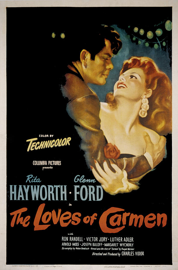 The Loves Of Carmen, Glenn Ford, Rita Photograph by Everett - Fine Art ...