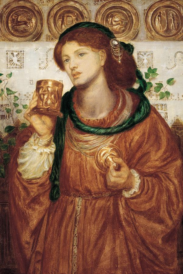 The loving cup Painting by Dante Charles Gabriel Rossetti - Fine Art ...