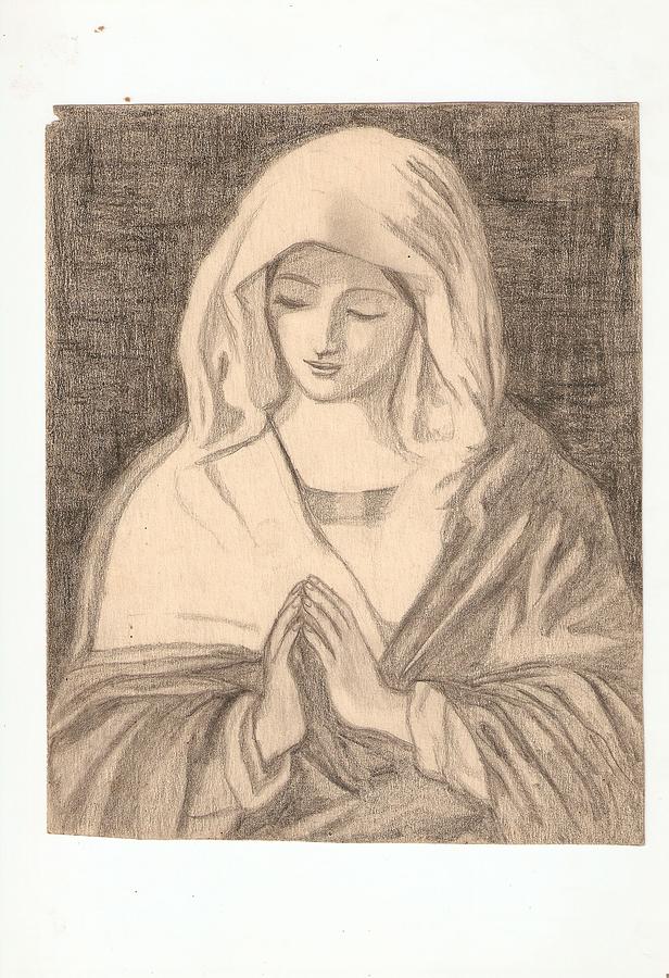 The Madonna in Prayer by Sassaferrato Painting by Iris Devadason | Pixels
