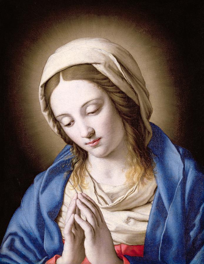 Madonna Painting - The Madonna Praying by Il Sassoferrato