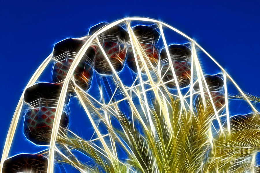 The Magic Ferris Wheel Ride Digital Art by Mariola Bitner