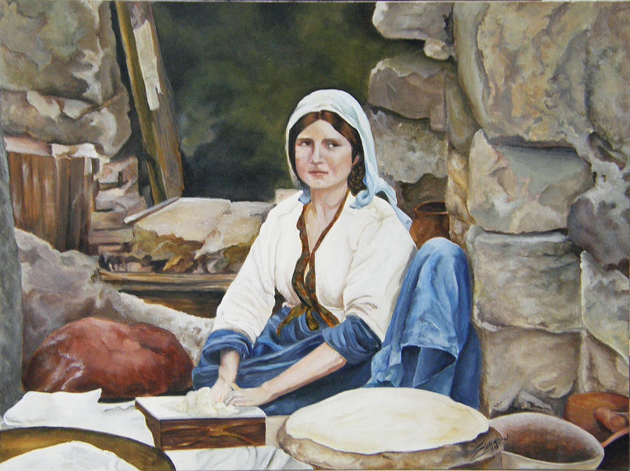 Женщина пекущая хлеб. Хлеб в живописи. Выпечка хлеба в живописи. Живопись русские художники печь хлеб. Пекут хлеб живопись.