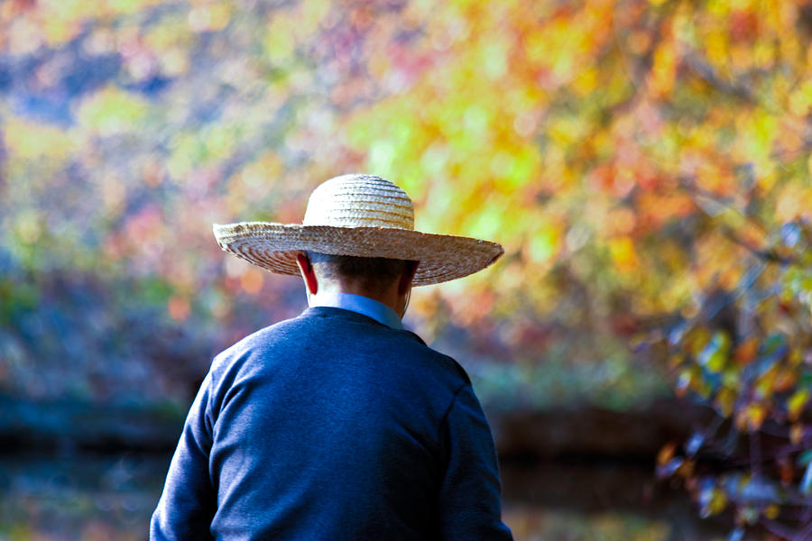 The Man in the Straw Hat Photograph by Ann Murphy