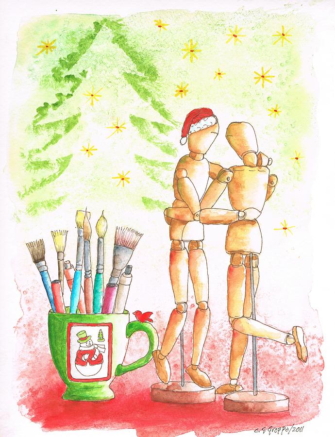 The-mannequins-Christmas Painting by Carlos G Groppa