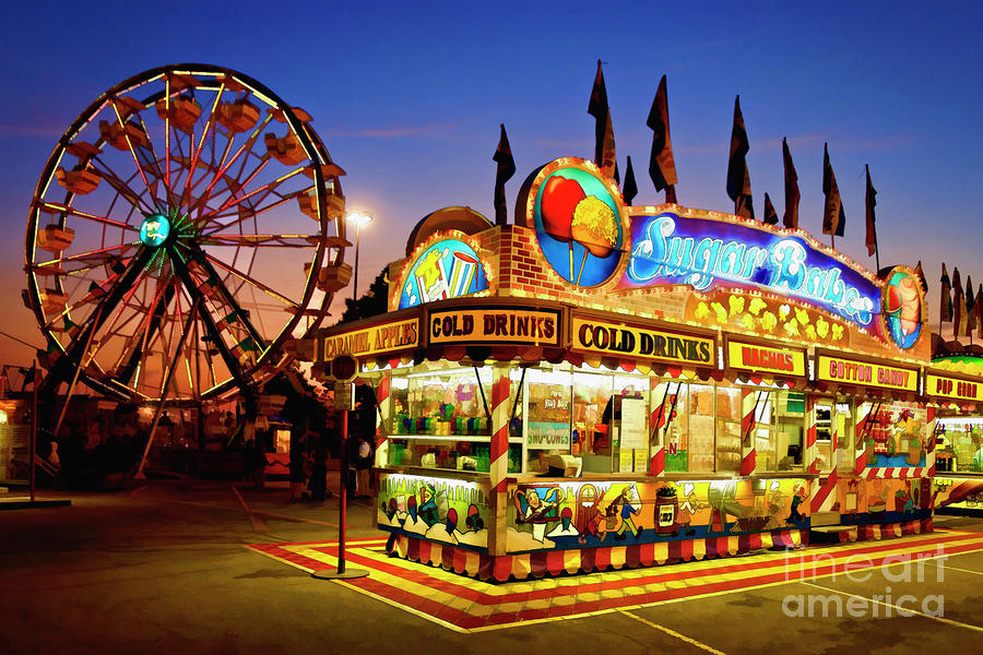 Popcorn Photograph - The Midway - D005715a by Daniel Dempster