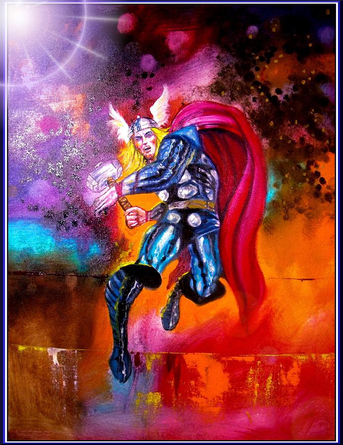 The Mighty Thor Painting by Leland Castro