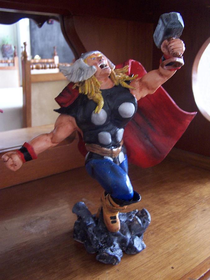 Thor Sculpture - The Mighty Thor by Luis Carlos A